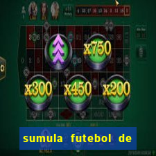 sumula futebol de campo word